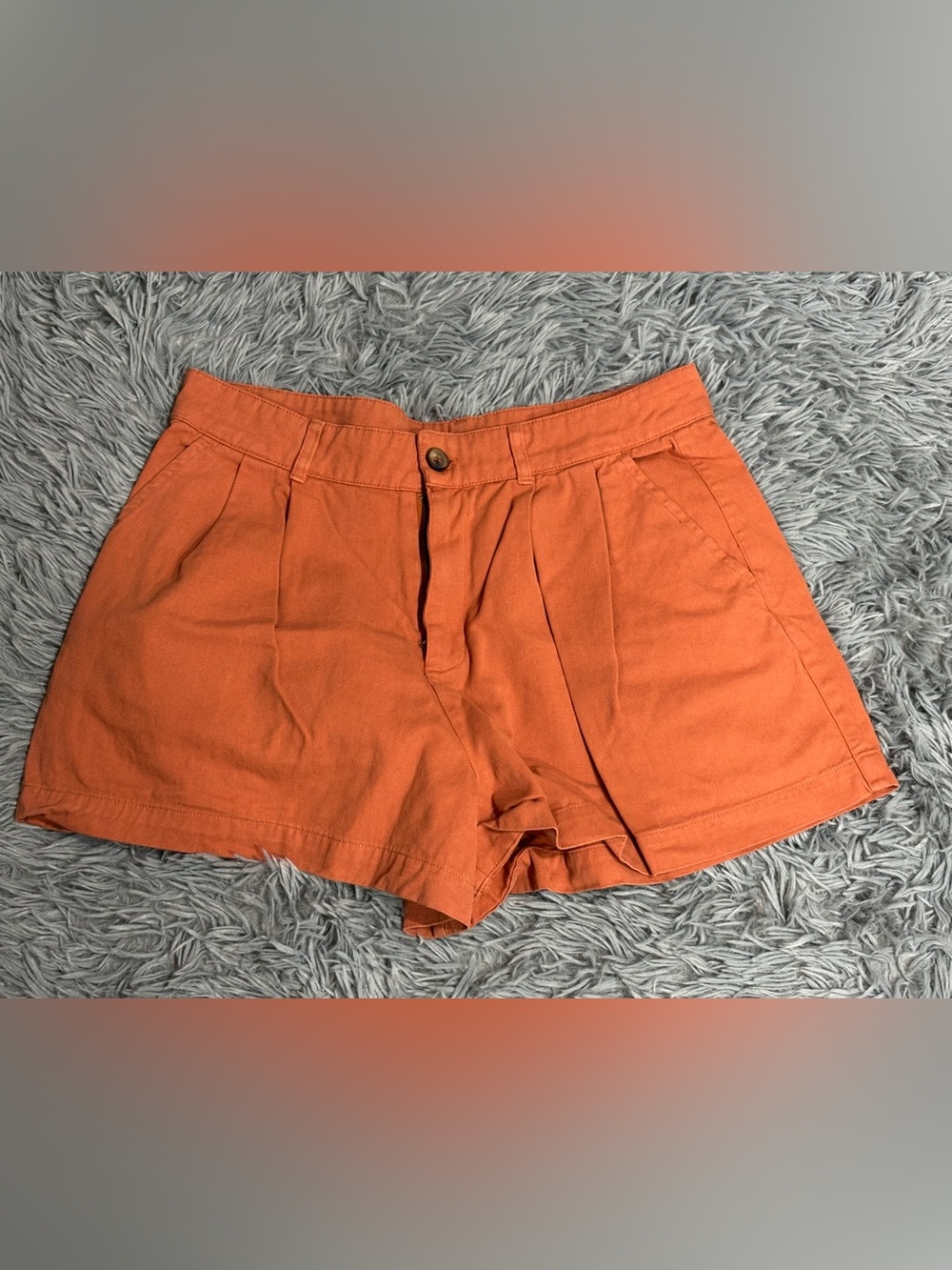 Double Zero High-Waist Rust Orange Shorts